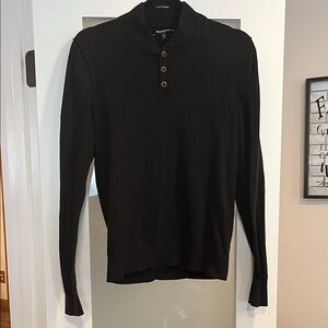 Express Black Ribbed Cardigan